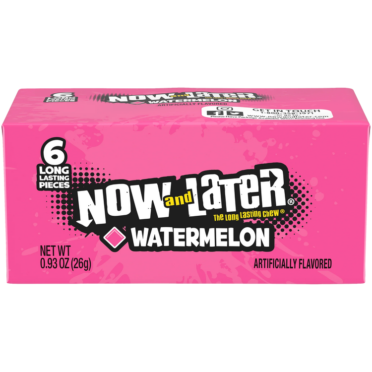 Now & Later Original Taffy Chews Candy, Watermelon - 26g - Greens Essentials