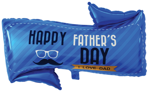 Happy Father's Day Banner Balloon - 33 X 26"