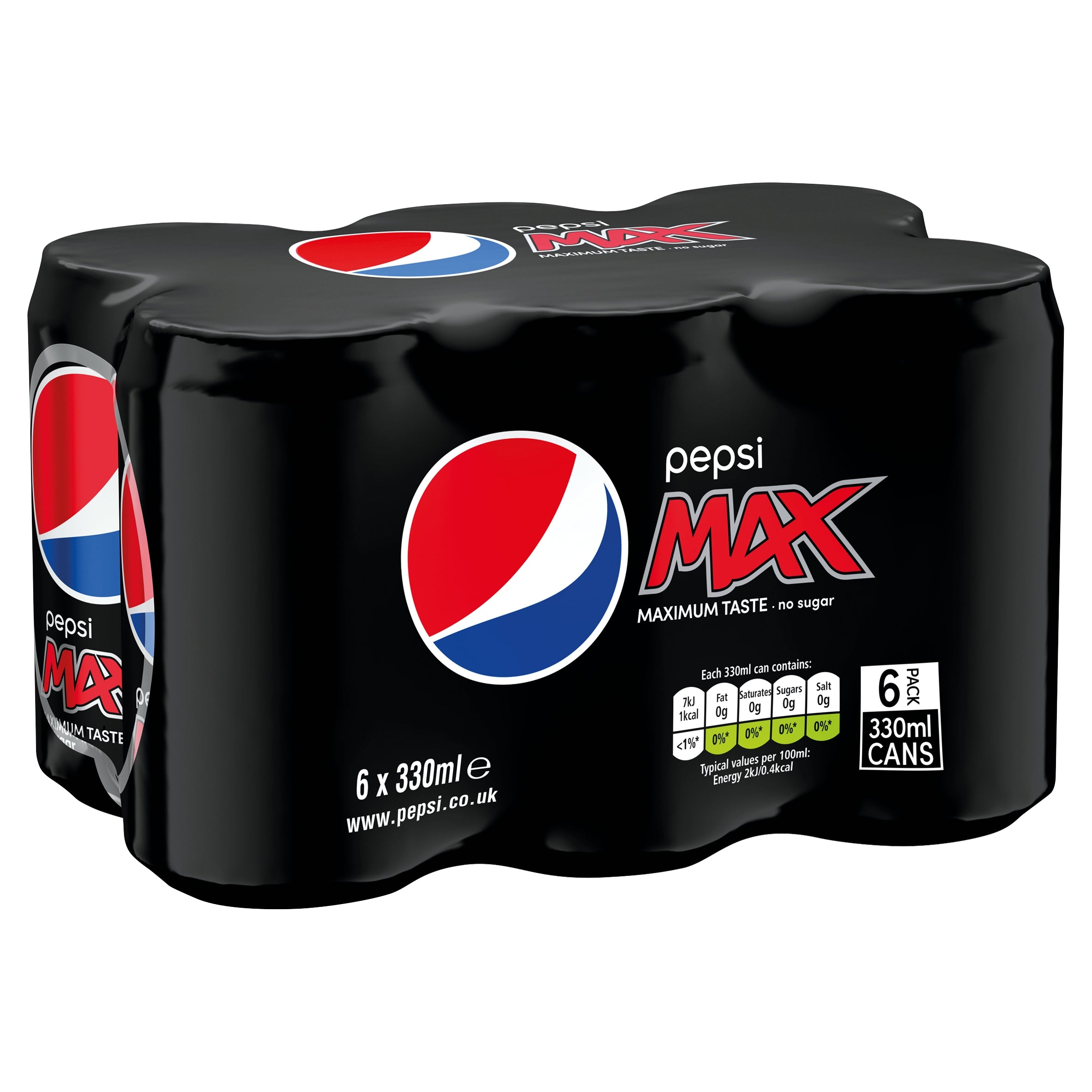 Pepsi Max - 330ml - Pack of 6