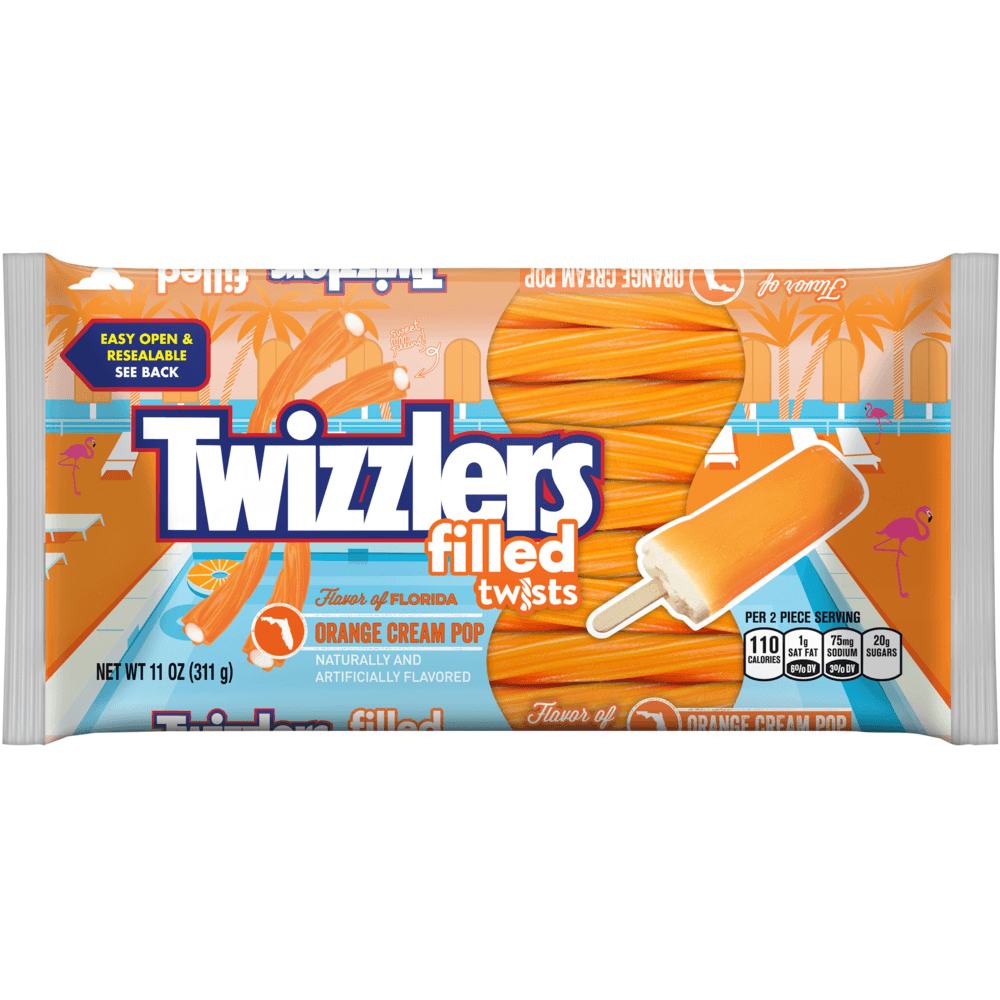Twizzlers Orange Cream Pop Twists 12ct - 311g - Greens Essentials