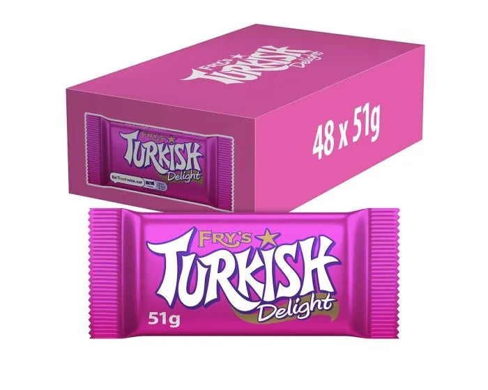 Fry's Turkish Delight Bars - 51g Pack of 48