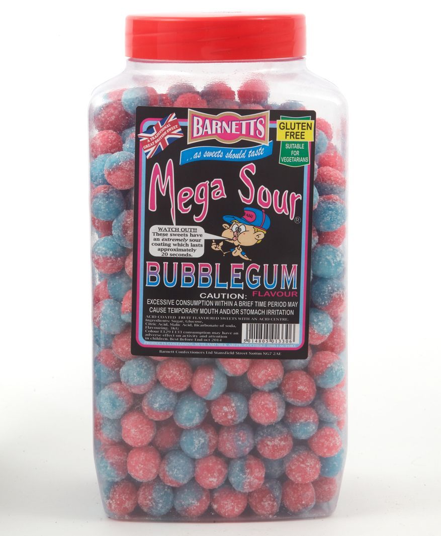 Barnett's Mega Sour Bubblegum - 3kg