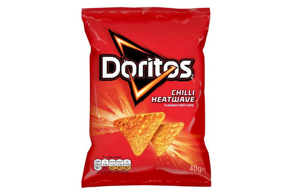 Doritos Chilli Heatwave Tortilla Chips Crisps - 40g