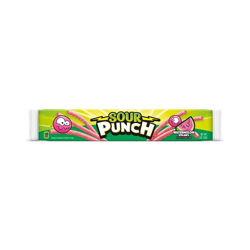 Sour Punch Watermelon Straws - 57g