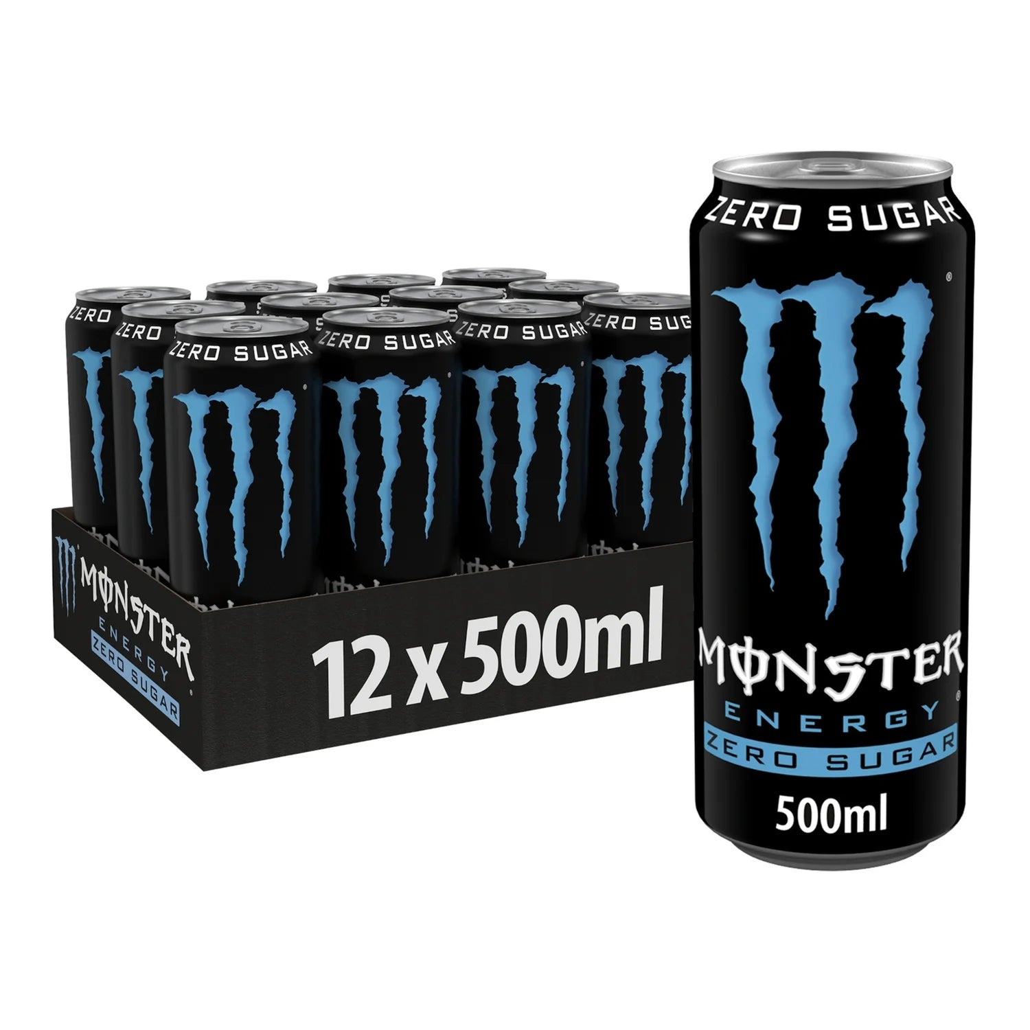 Monster Energy Drink Absolutely Zero Sugar - 500ml - Case of 12