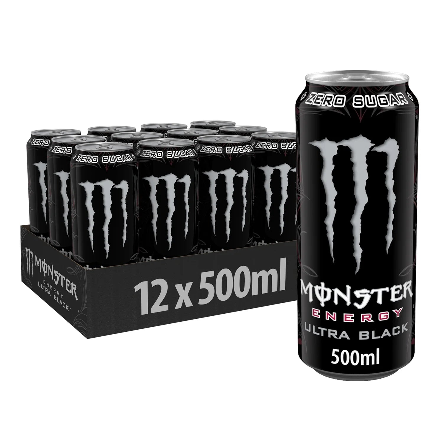 Monster Energy Drink Ultra Black - 500ml - Case of 12