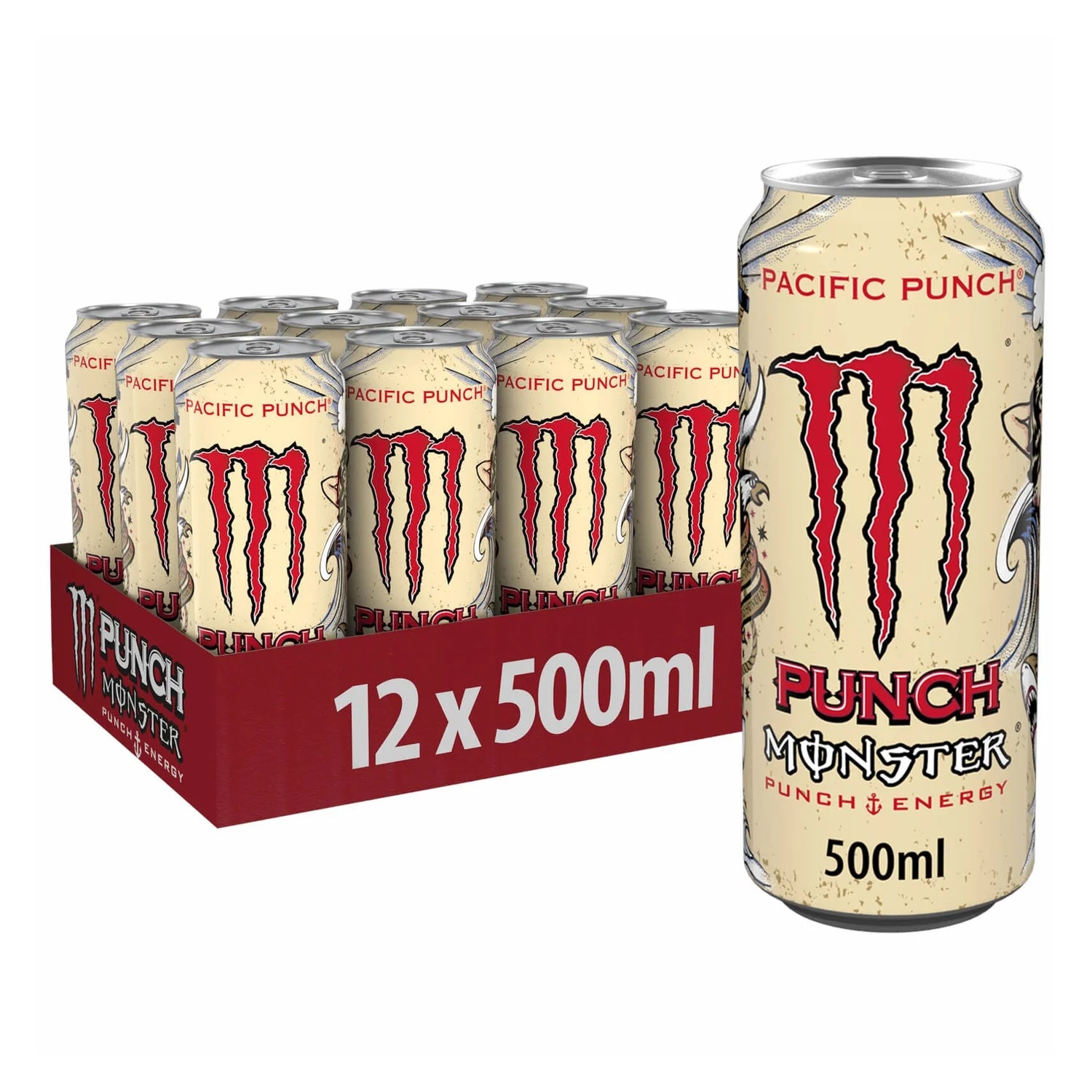 Monster Energy Drink Pacific Punch - 500ml - Case of 12