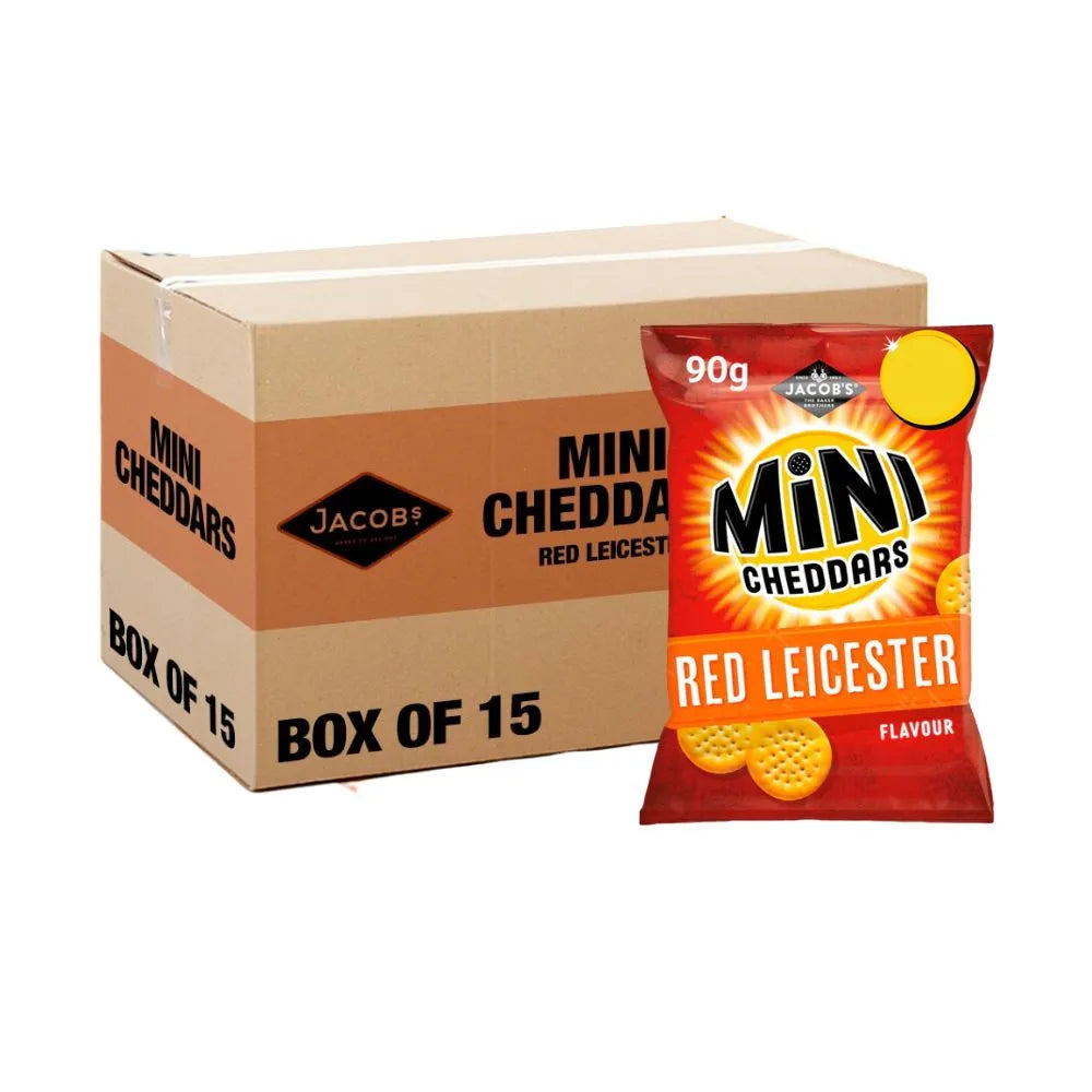 Jacob's Mini Cheddars Red Leicester - 90g - Pack of 15