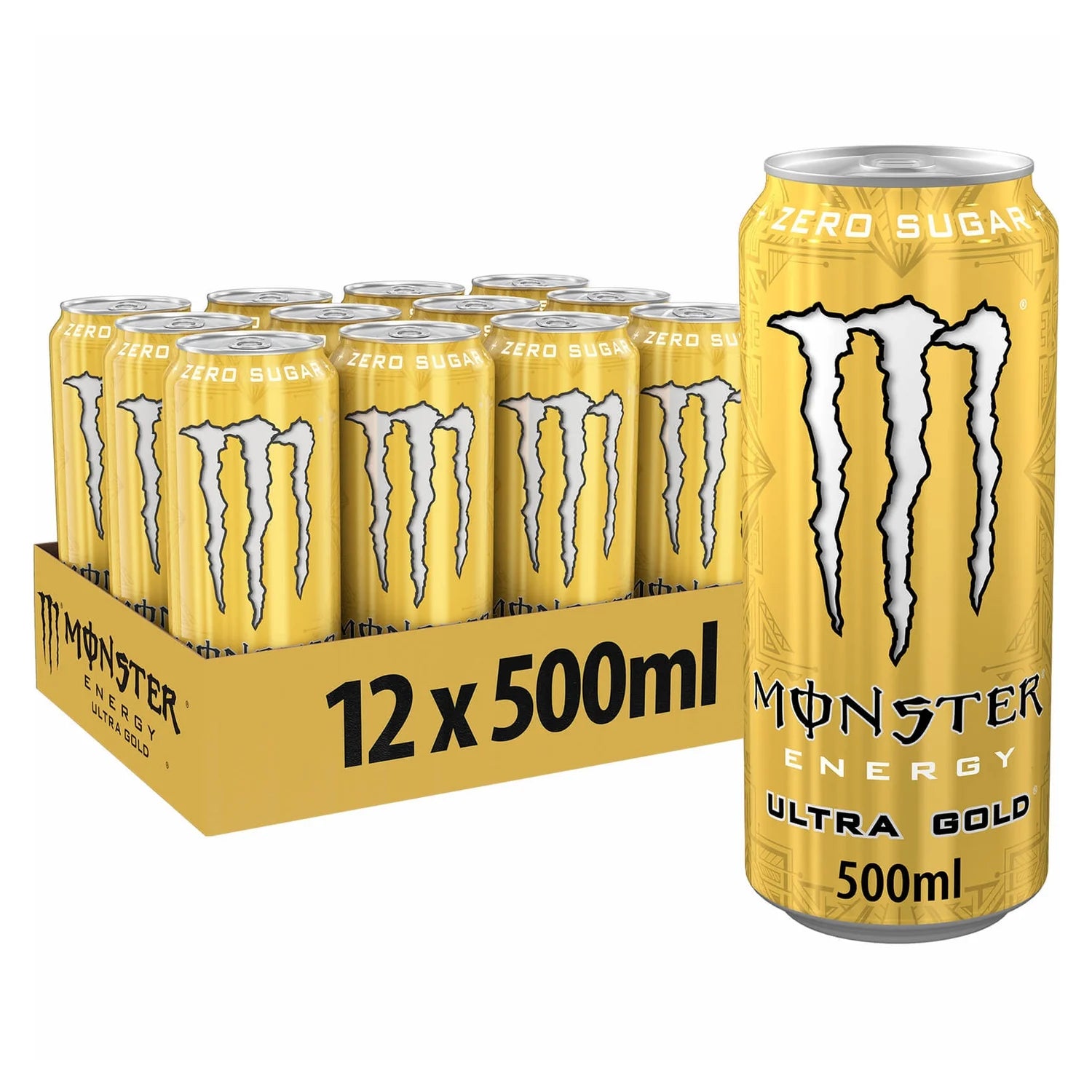 Monster Energy Drink Ultra Gold - 500ml - Case of 12