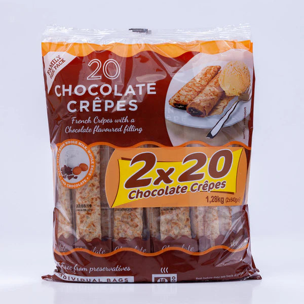 Tigreat Chocolate Filled French Crepes 2 x 20 Crepes - 1.28kg