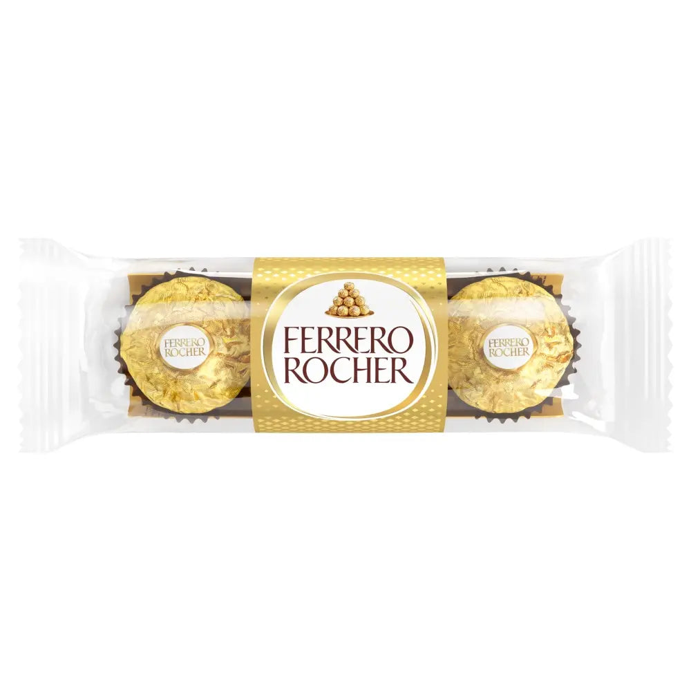 Ferrero Rocher Milk Chocolate Hazelnut Pralines Treat Pack 3 Pieces - 37.5g