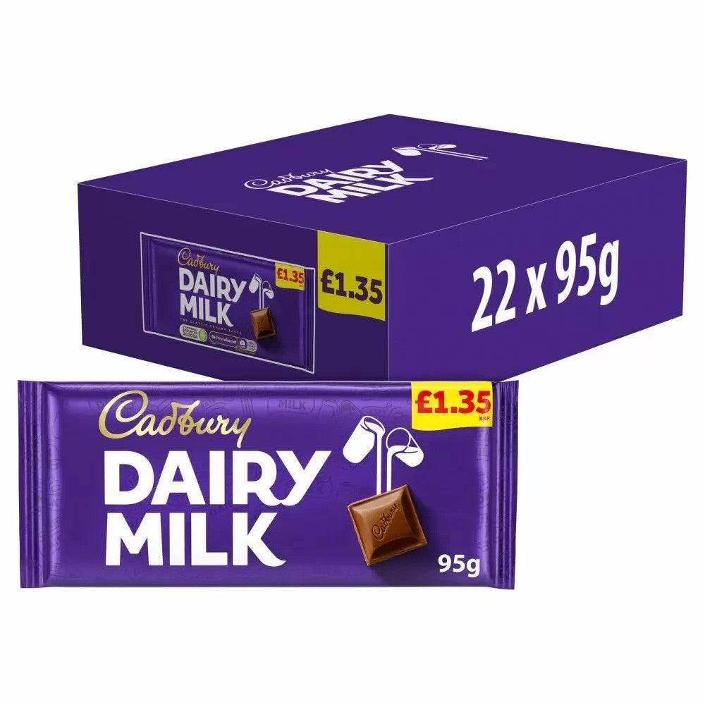 Cadbury Dairy Milk - 95g - Pack of 22