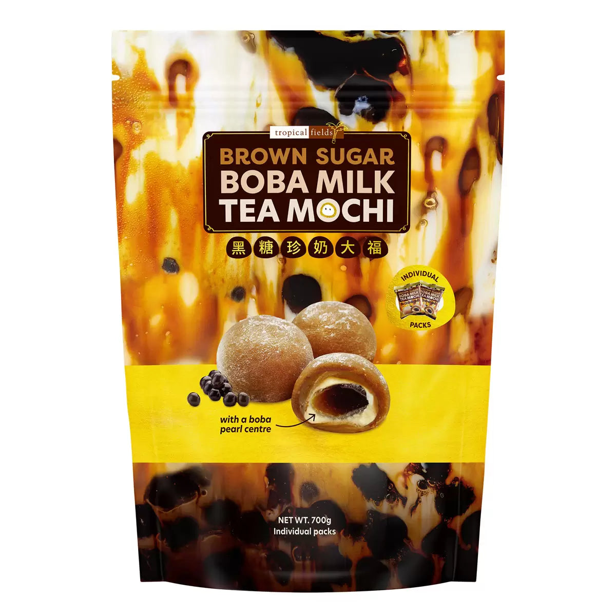 Tropical Fields Boba Milk Tea Mochi - 900g