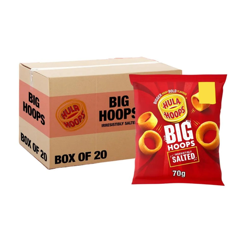 Hula Hoops Big Hoops Salted Crisps - 70g - Pack of 20