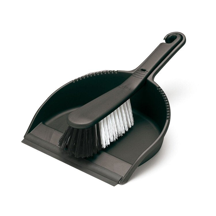 Addis Stiff Dustpan & Brush - Black