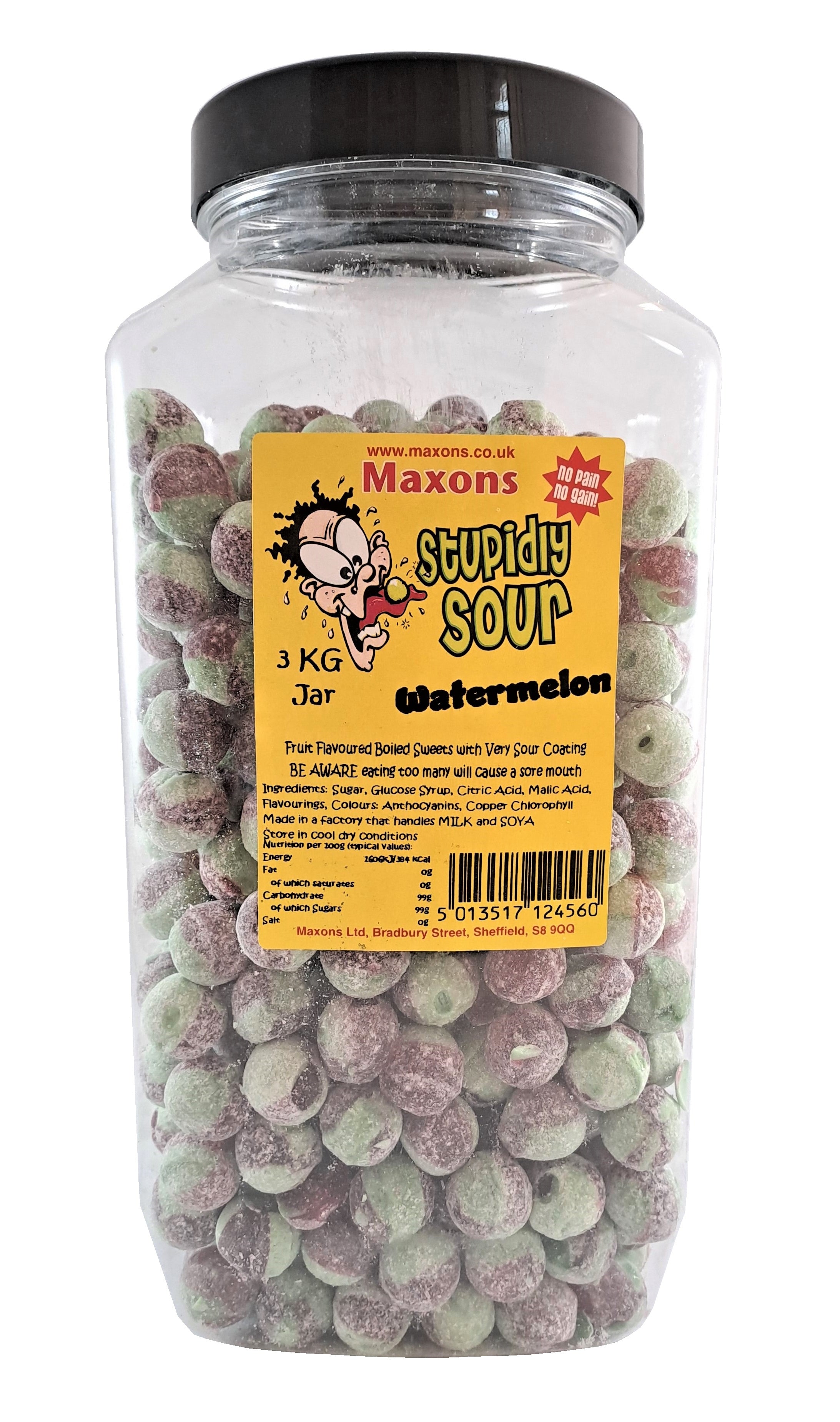 Maxon's Stupidly Sour Watermelon Sweets Jar 3kg