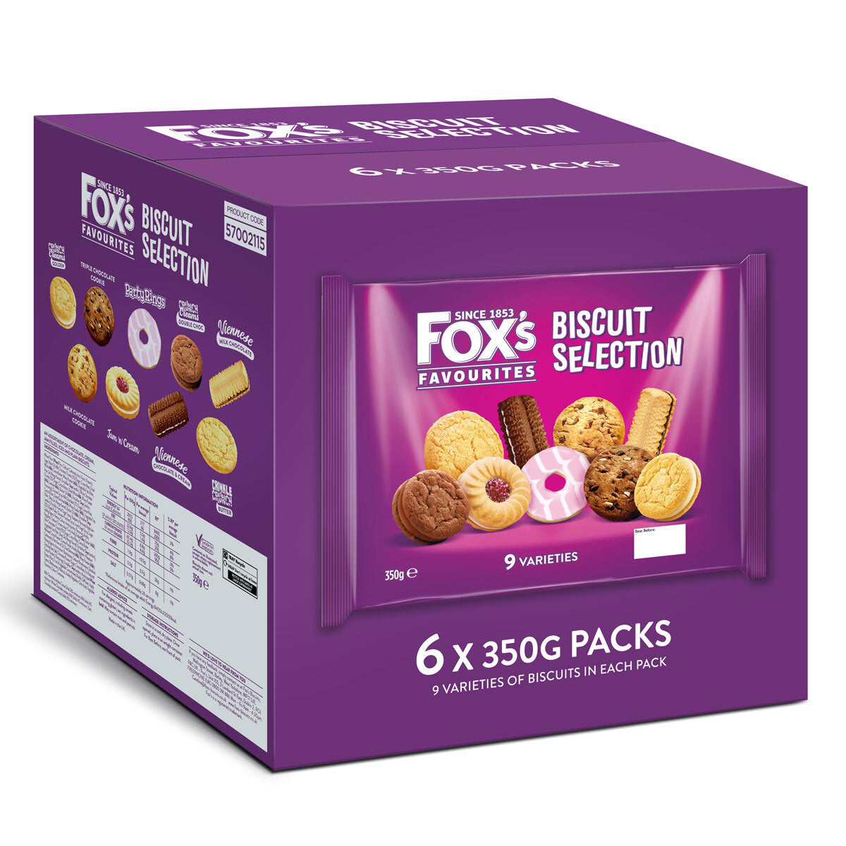 Fox's Favourites Biscuit Selection - 350g Pack of 6