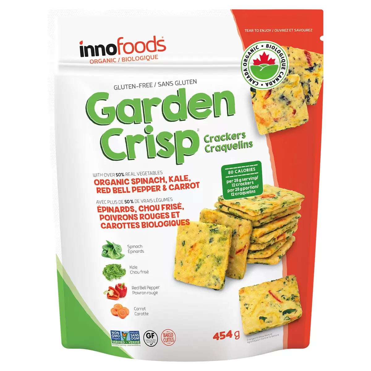 Inno Foods Organic Garden Crisp Crackers - 454g