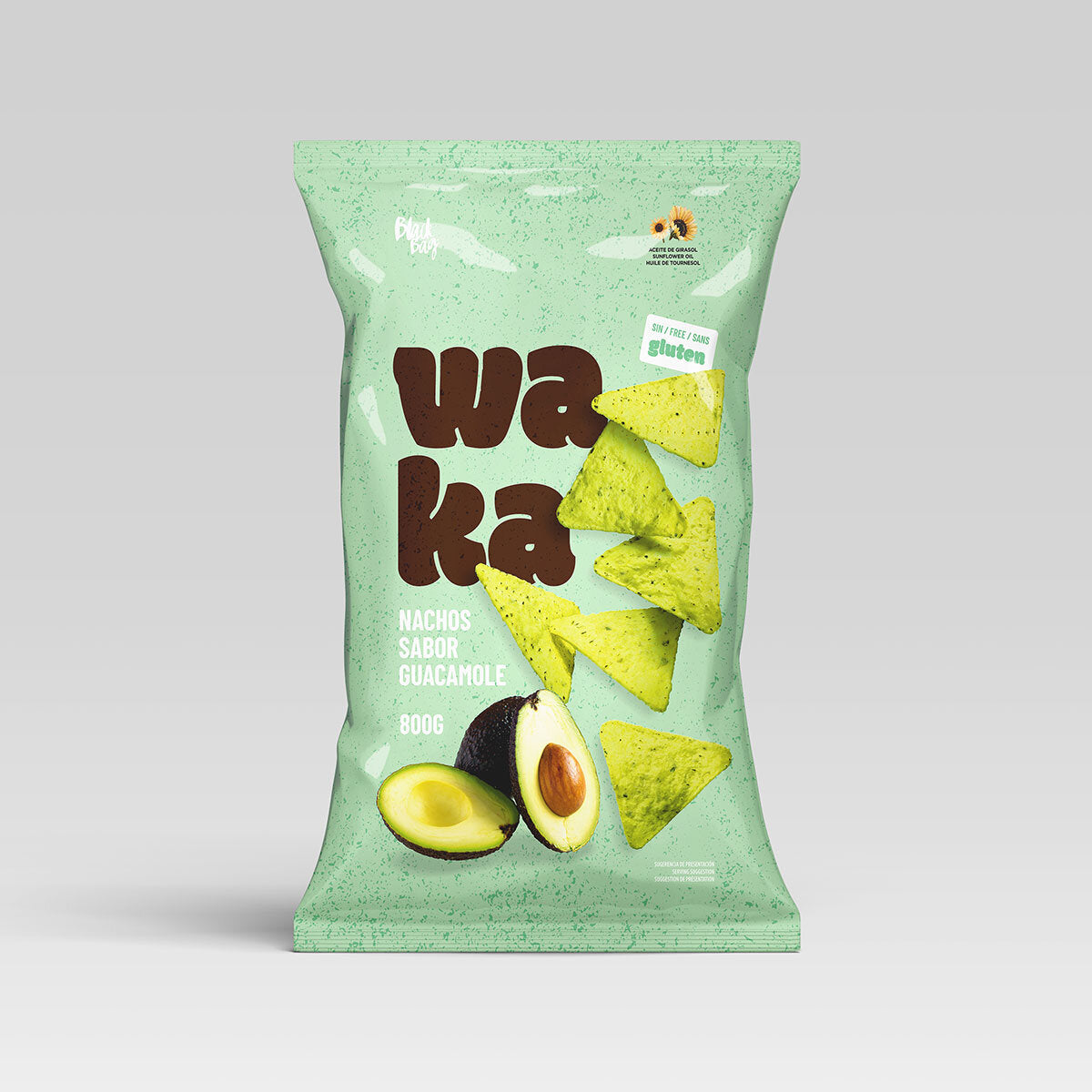 Black Bag Waka Guacamole Nacho Chips - 800g