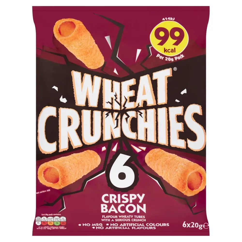 Wheat Crunchies Crispy Bacon Crisps 6 Pack -20g