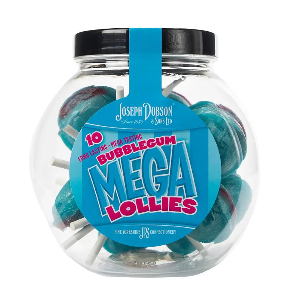 Dobsons Bubblegum Mega Lollies Gift Jar - 225g