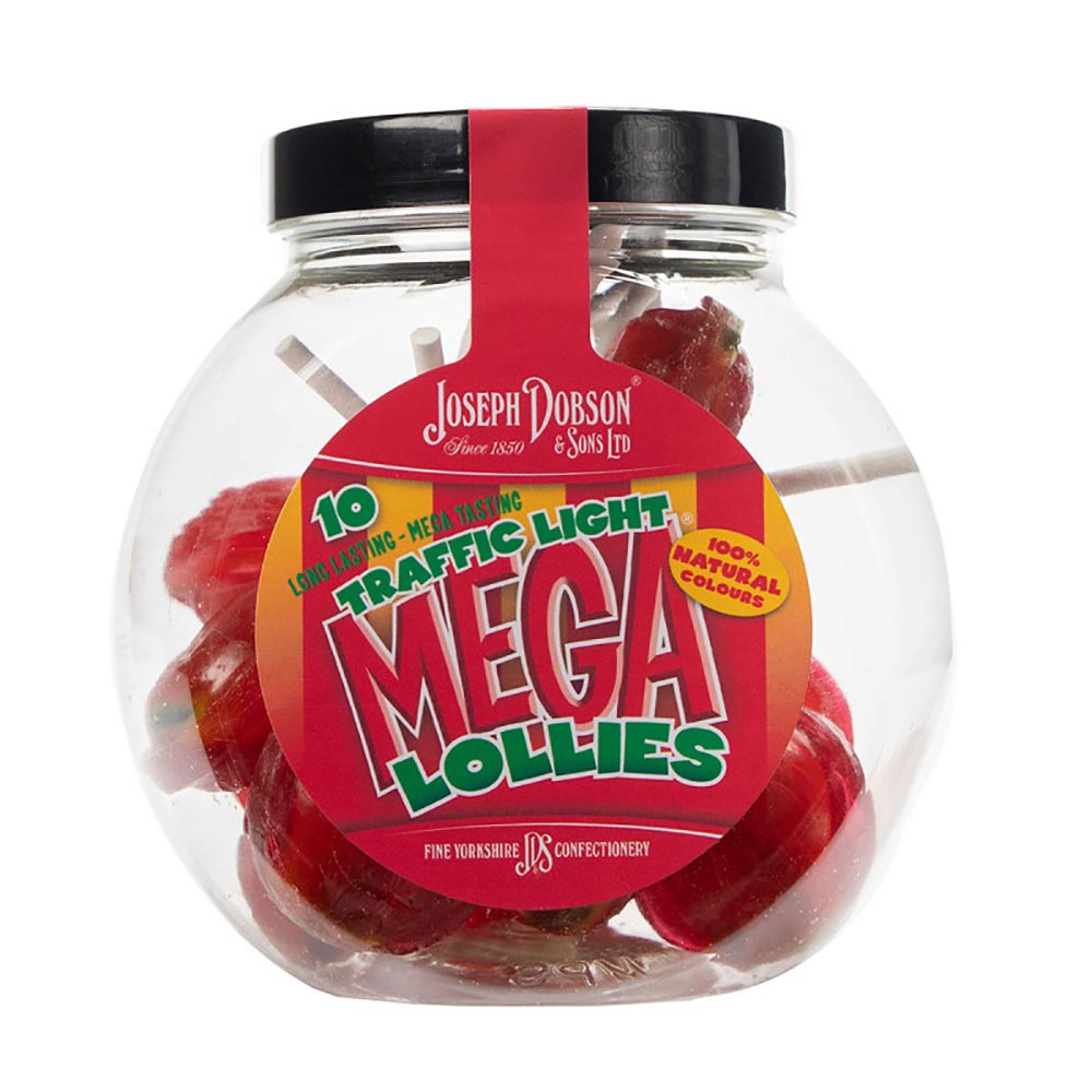 Dobsons Traffic Light Mega Lollies Gift Jar - 225g