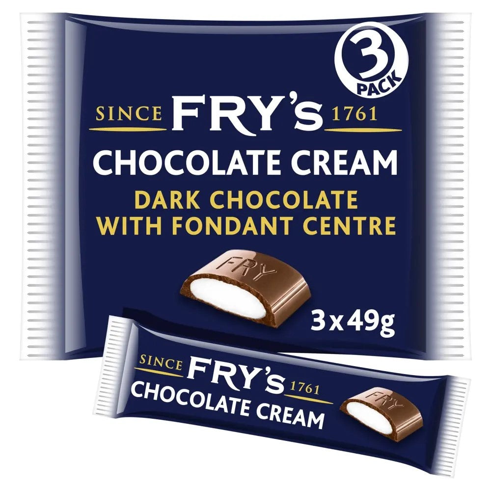 Fry's Chocolate Cream Chocolate Bar 3 Pack - 147g