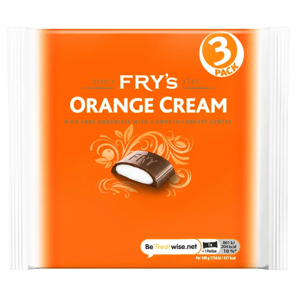 Fry's Orange Cream Chocolate Bar 3 Pack - 147g