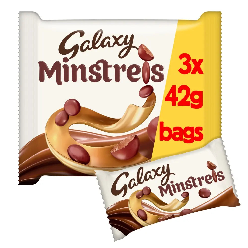 Galaxy Minstrels Milk Chocolate Buttons 3 Pack Multipack - 126g