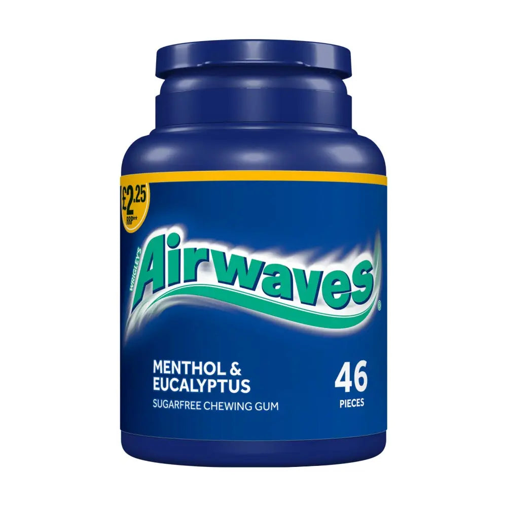 Airwaves Menthol & Eucalyptus Sugarfree Chewing Gum - 65g