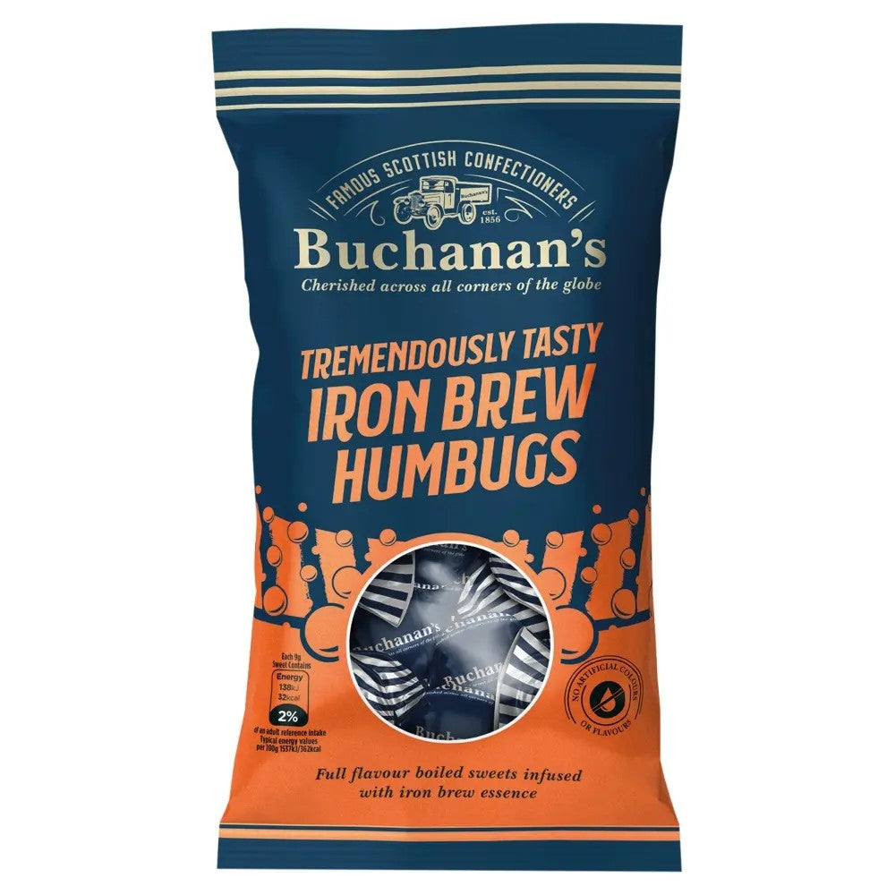 Buchanan's Tremendously Tasty Iron Brew Humbugs Bags - 140g