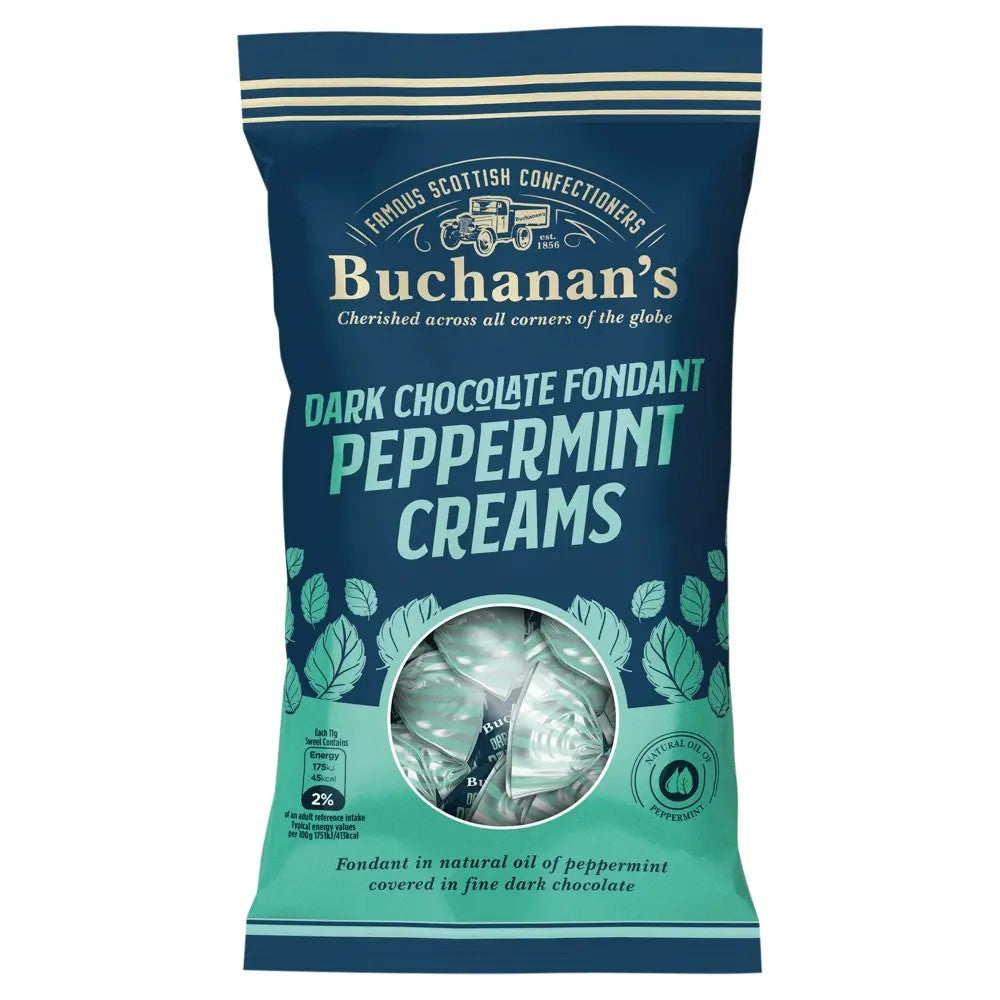 Buchanan's Dark Chocolate Fondant Peppermint Creams Bag - 120g