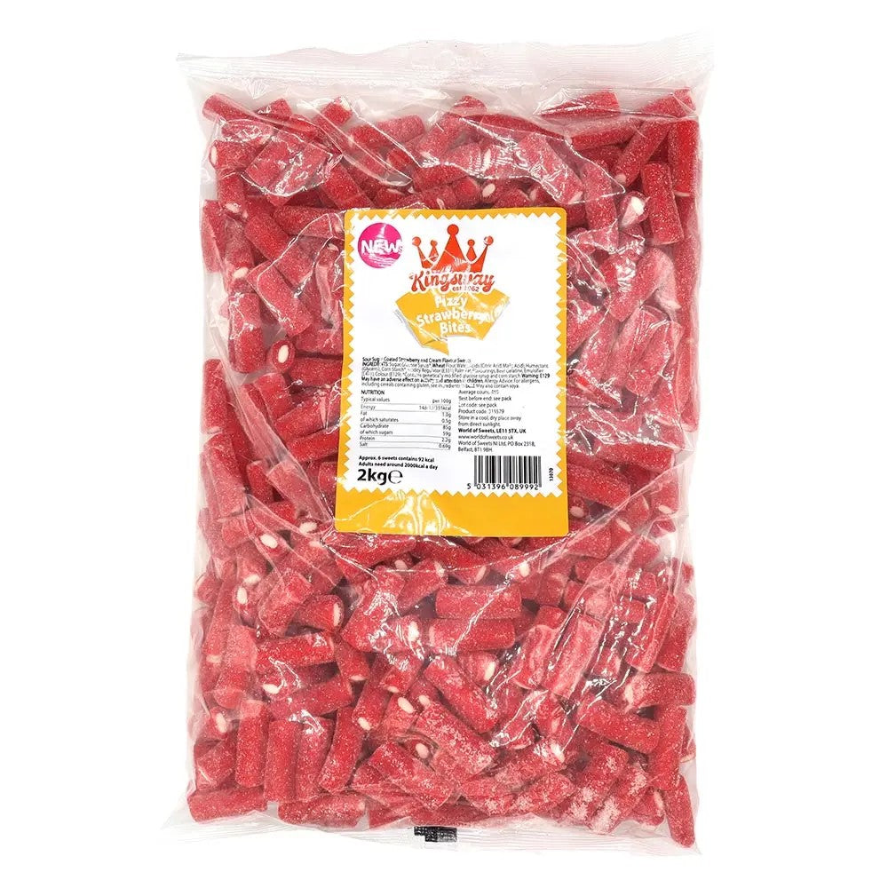 Kingsway Fizzy Strawberry Bites Bag - 2kg - Greens Essentials