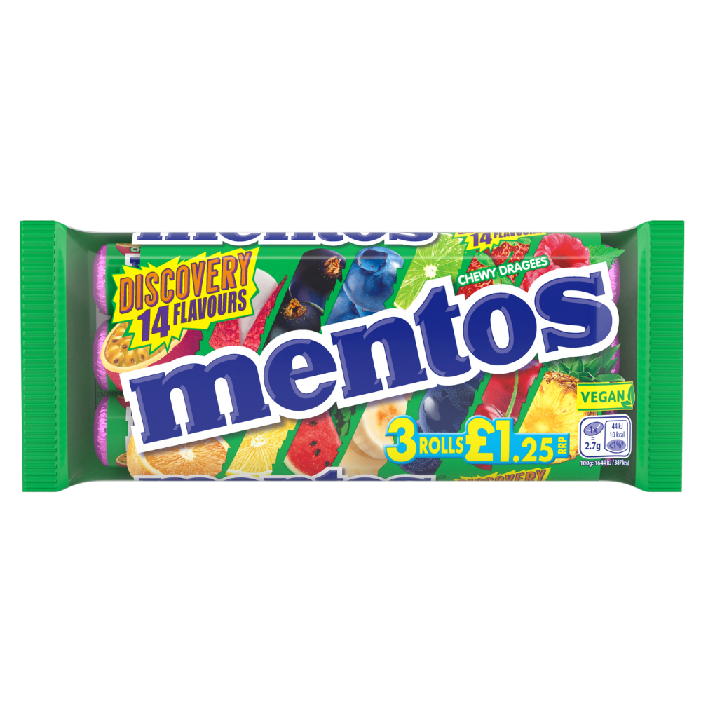 Mentos Discovery Chewy Dragees Roll - 114g