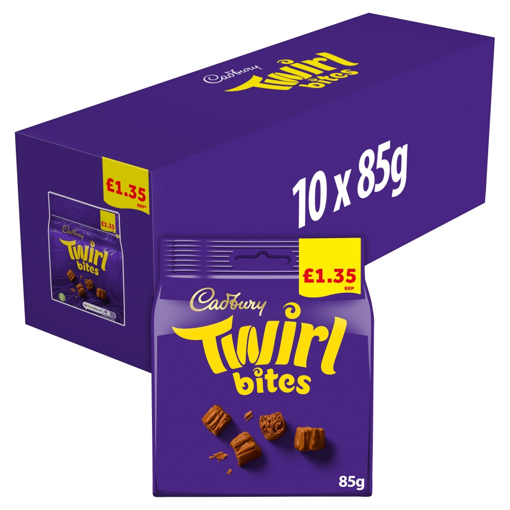 Cadbury Twirl Bites Chocolate - 85g - Pack of 10