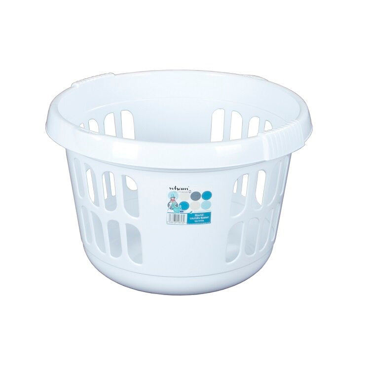 Wham Round Laundry Basket Ice - White