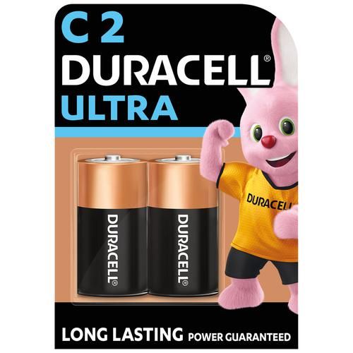 Duracell Ultra Alkaline C Battery - Pack of 2