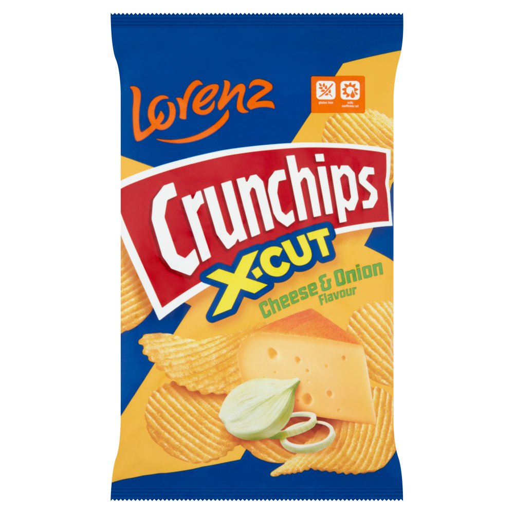 Lorenz Crunchips X-Cut Cheese & Onion - 75g