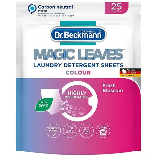 Dr Beckmann Magic Leaves Bio Laundry Detergent Sheets Fresh Blossom - 25 Washes