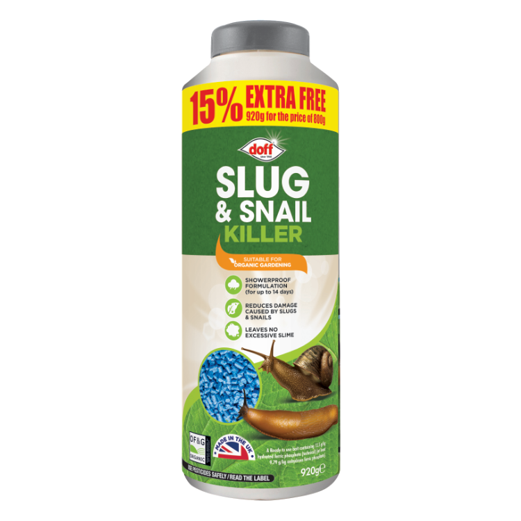 Doff Slug & Snail Killer Pellets Organic 15% EXTRA FILL - 920g