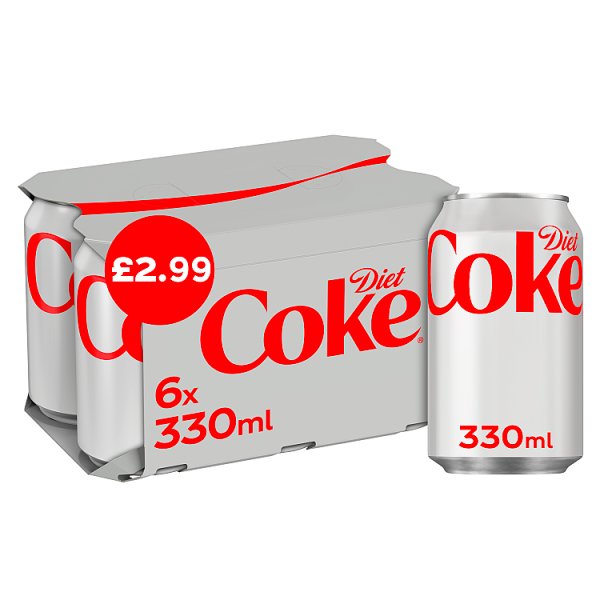 Diet Coke - 330ml - Pack of 6