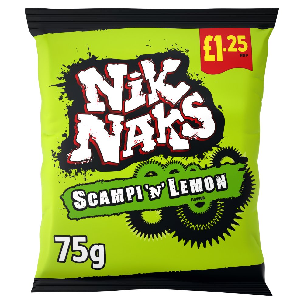 Nik Naks Scampi 'N' Lemon Crisps - 75g