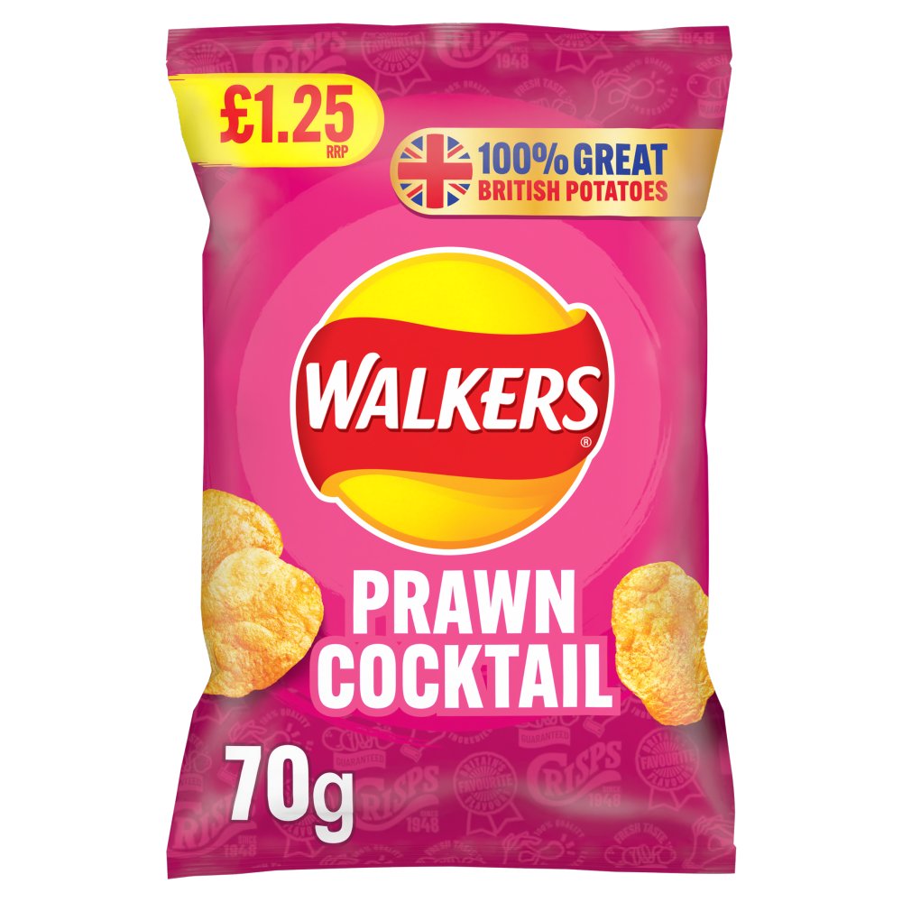 Walkers Prawn Cocktail Crisps - 70g