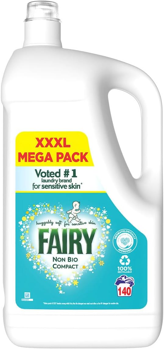 Fairy Non-bio Stain Remover Washing Liquid 140washes - 4.34L