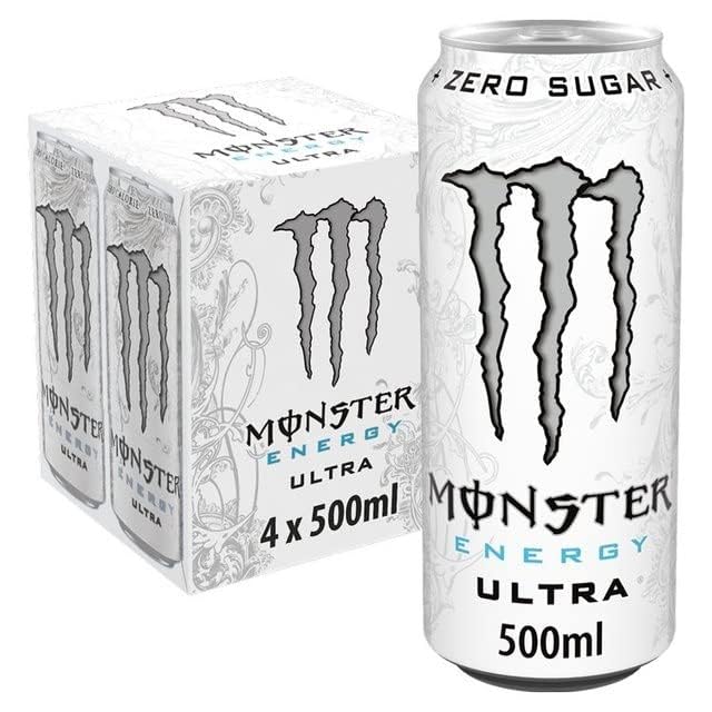 Monster Energy Drink Ultra White - 500ml - Pack of 4