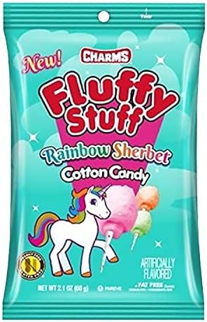 Charms Fluffy Stuff Rainbow Sherbet Cotton Candy - 60g