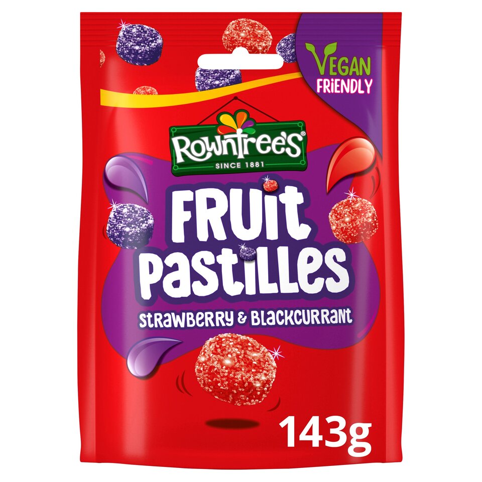 Rowntree's Fruit Pastilles Strawberry & Blackcurrant Sharing Pouch - 143g