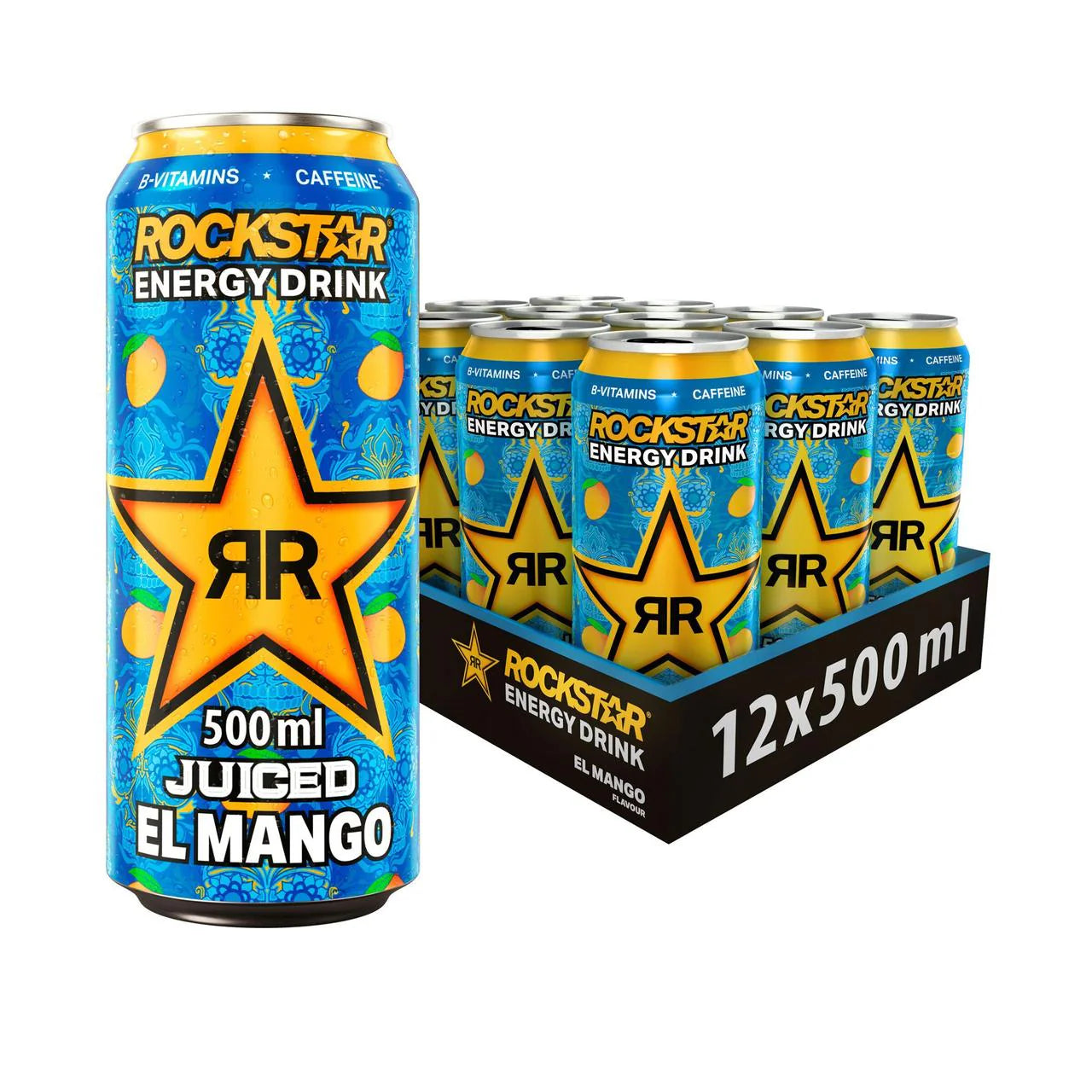 Rockstar Energy Drink Juiced El Mango - 500ml Case of 12