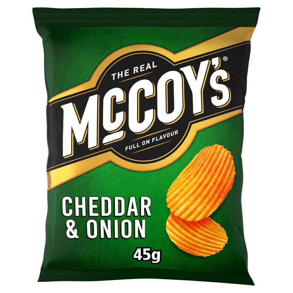 McCOY's Cheddar & Onion Crisps - 45g