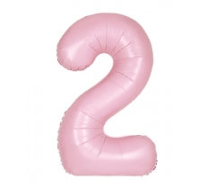 Light Pink Foil Helium Balloon Number 2 - 34"/ 86.3cm
